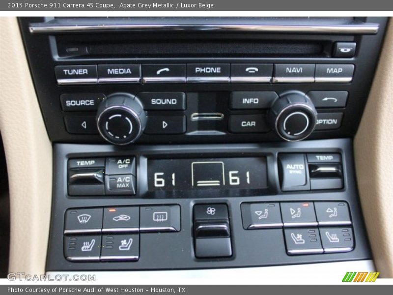 Agate Grey Metallic / Luxor Beige 2015 Porsche 911 Carrera 4S Coupe