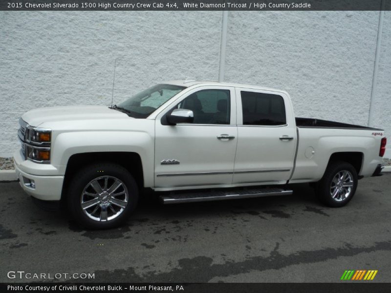 White Diamond Tricoat / High Country Saddle 2015 Chevrolet Silverado 1500 High Country Crew Cab 4x4