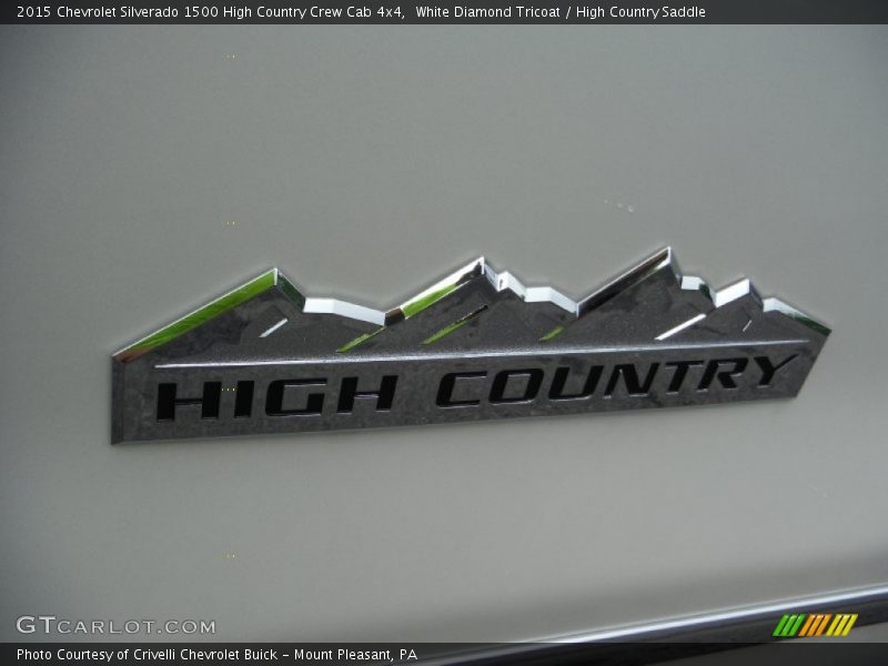 White Diamond Tricoat / High Country Saddle 2015 Chevrolet Silverado 1500 High Country Crew Cab 4x4