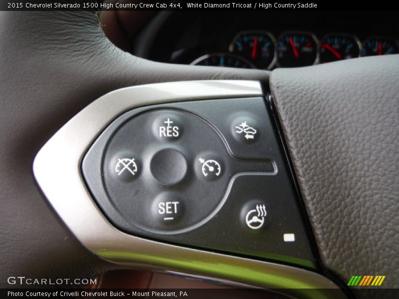 White Diamond Tricoat / High Country Saddle 2015 Chevrolet Silverado 1500 High Country Crew Cab 4x4