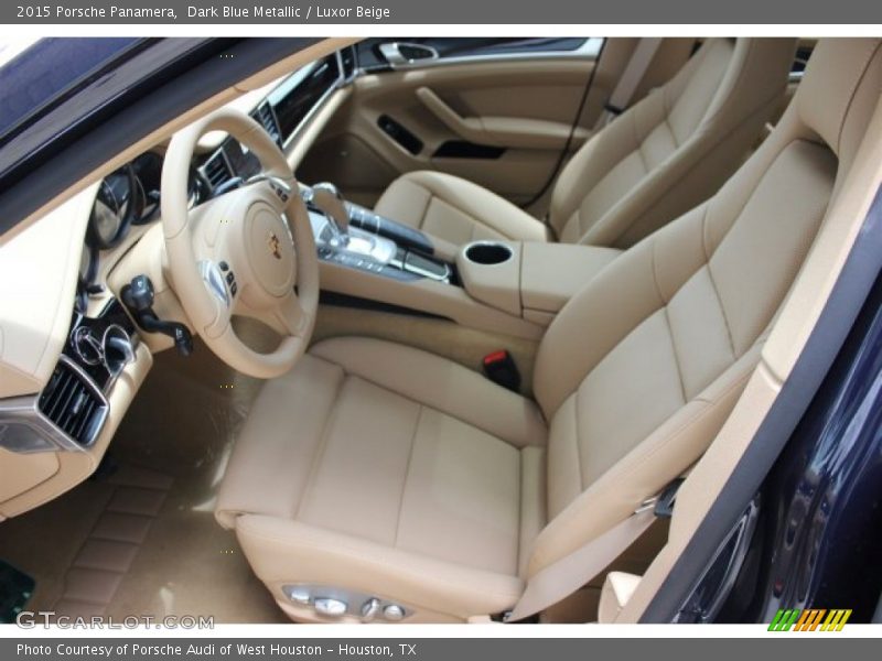 Dark Blue Metallic / Luxor Beige 2015 Porsche Panamera