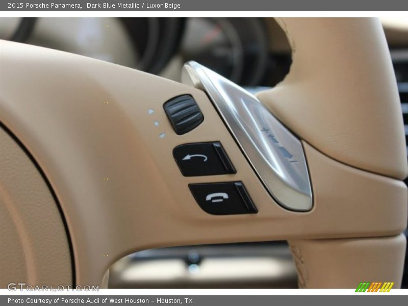 Dark Blue Metallic / Luxor Beige 2015 Porsche Panamera