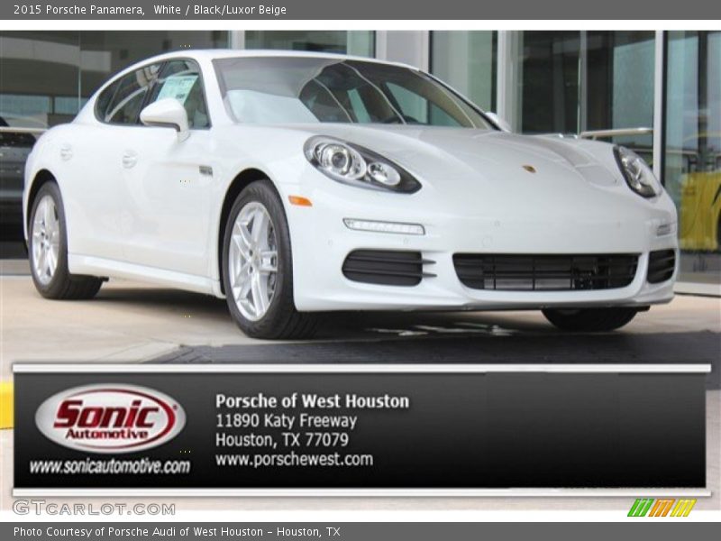 White / Black/Luxor Beige 2015 Porsche Panamera