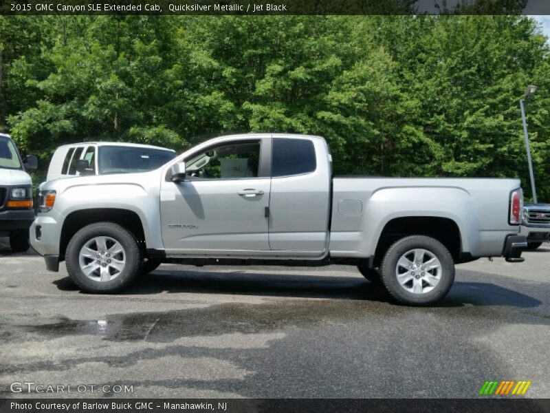 Quicksilver Metallic / Jet Black 2015 GMC Canyon SLE Extended Cab