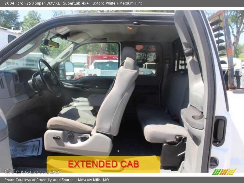 Oxford White / Medium Flint 2004 Ford F250 Super Duty XLT SuperCab 4x4