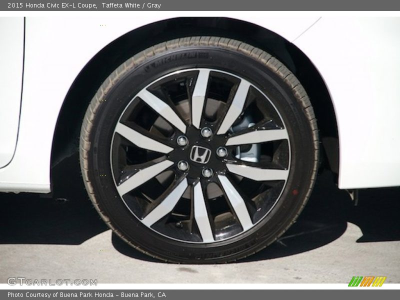 Taffeta White / Gray 2015 Honda Civic EX-L Coupe