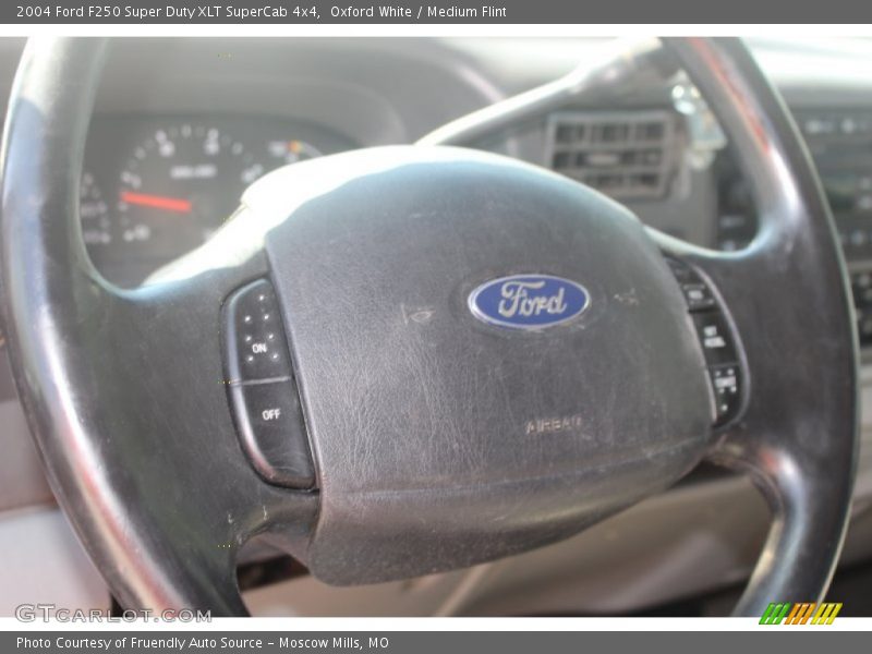 Oxford White / Medium Flint 2004 Ford F250 Super Duty XLT SuperCab 4x4