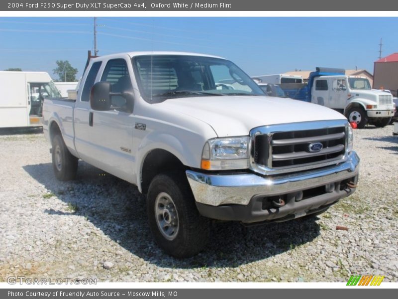 Oxford White / Medium Flint 2004 Ford F250 Super Duty XLT SuperCab 4x4