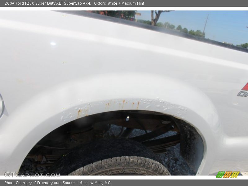 Oxford White / Medium Flint 2004 Ford F250 Super Duty XLT SuperCab 4x4