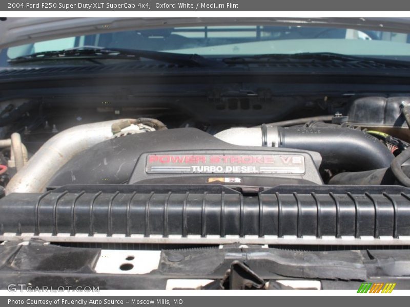 Oxford White / Medium Flint 2004 Ford F250 Super Duty XLT SuperCab 4x4