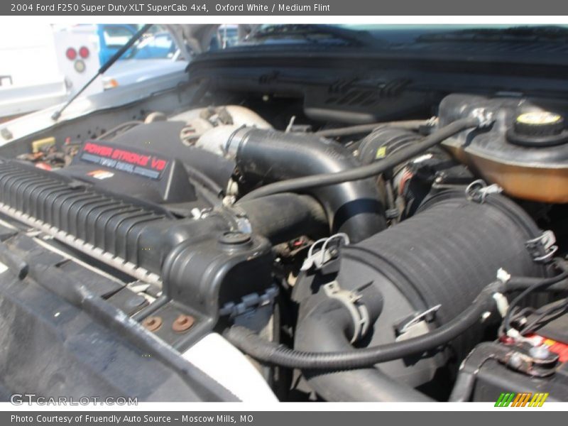 Oxford White / Medium Flint 2004 Ford F250 Super Duty XLT SuperCab 4x4