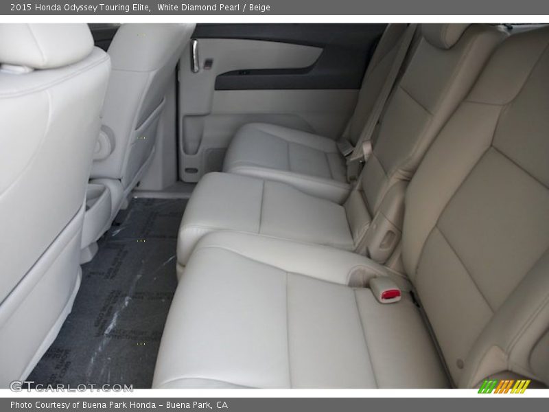 White Diamond Pearl / Beige 2015 Honda Odyssey Touring Elite