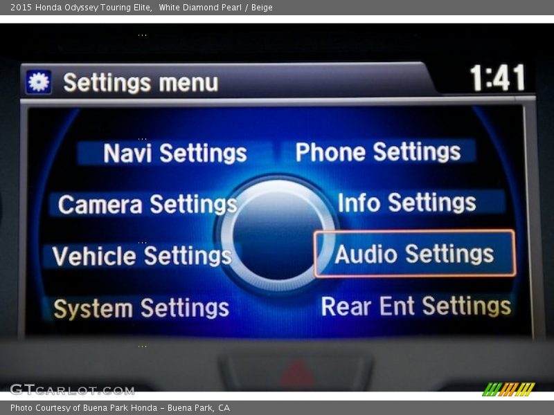 White Diamond Pearl / Beige 2015 Honda Odyssey Touring Elite