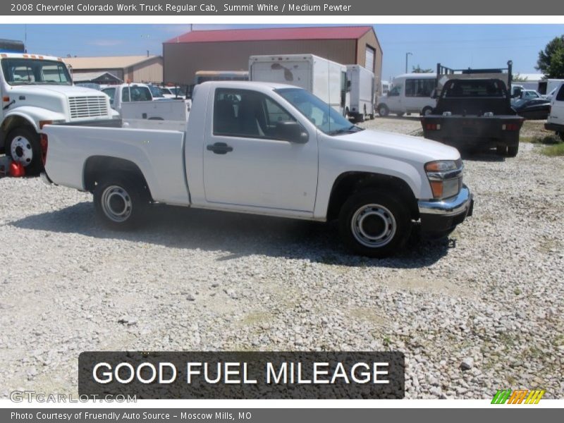 Summit White / Medium Pewter 2008 Chevrolet Colorado Work Truck Regular Cab