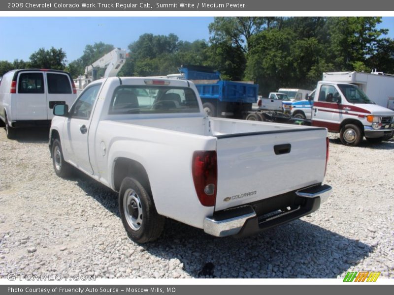 Summit White / Medium Pewter 2008 Chevrolet Colorado Work Truck Regular Cab