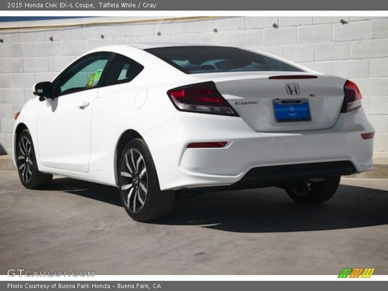 Taffeta White / Gray 2015 Honda Civic EX-L Coupe