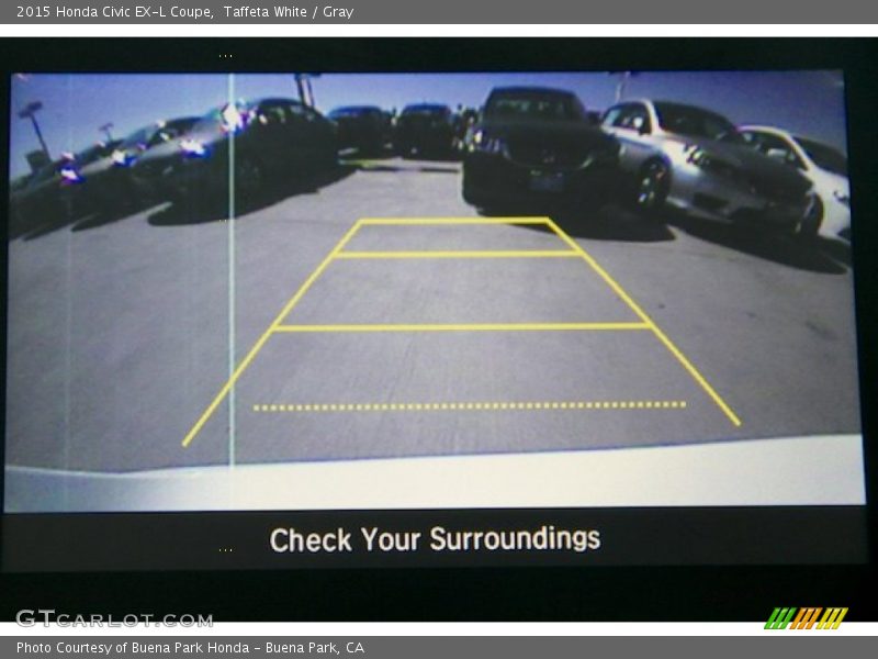Taffeta White / Gray 2015 Honda Civic EX-L Coupe