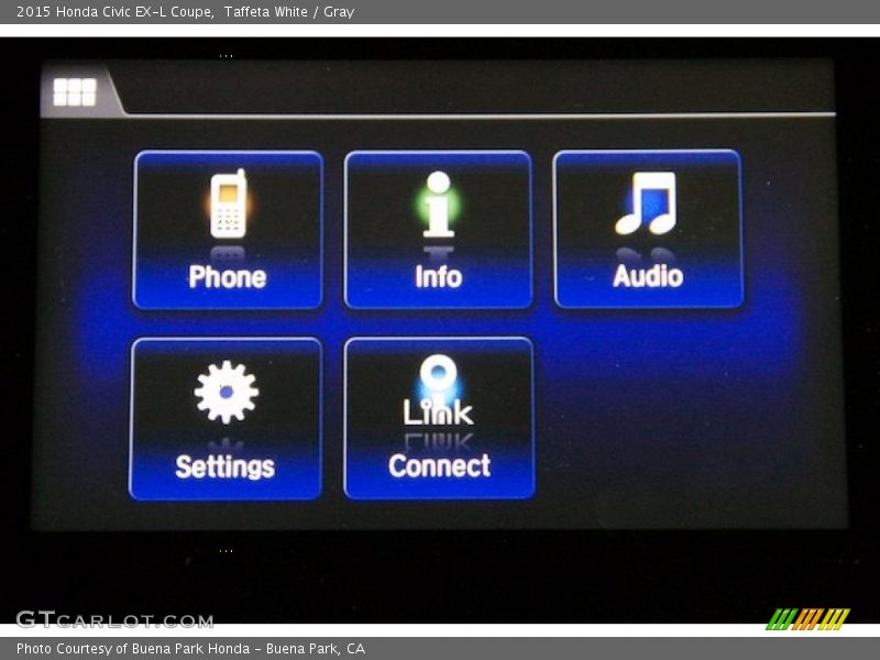 Taffeta White / Gray 2015 Honda Civic EX-L Coupe