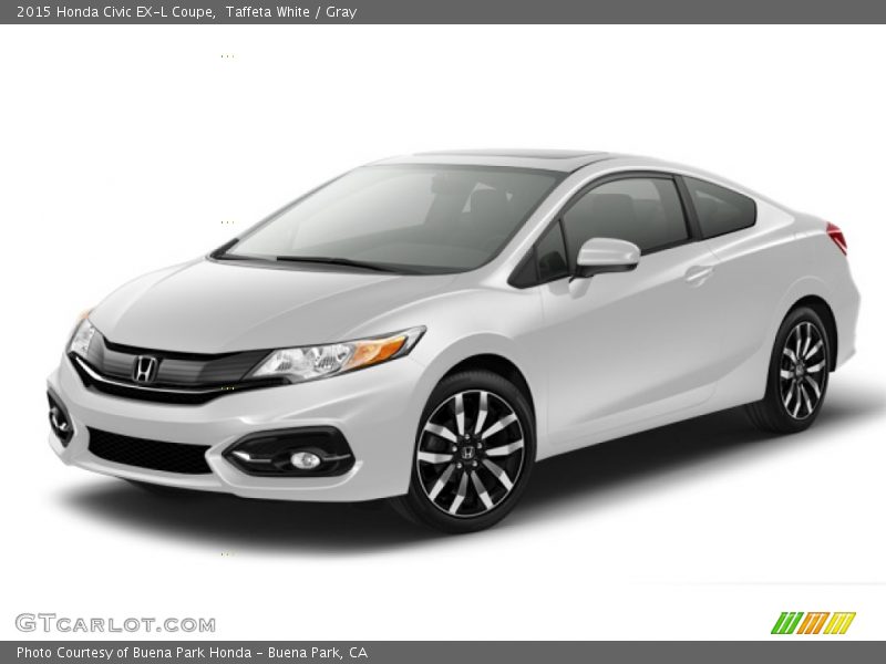 Taffeta White / Gray 2015 Honda Civic EX-L Coupe