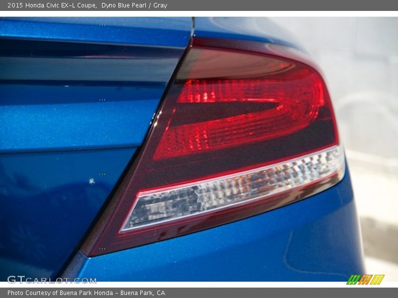 Dyno Blue Pearl / Gray 2015 Honda Civic EX-L Coupe