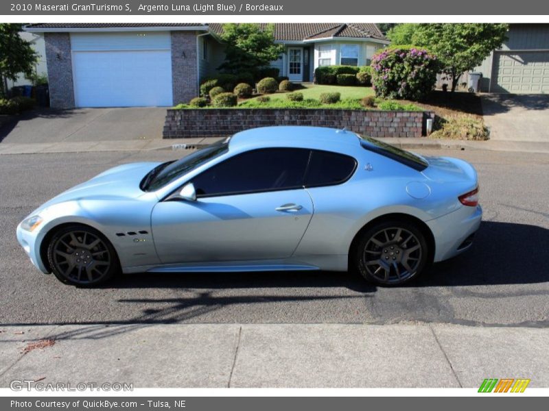 Argento Luna (Light Blue) / Bordeaux 2010 Maserati GranTurismo S