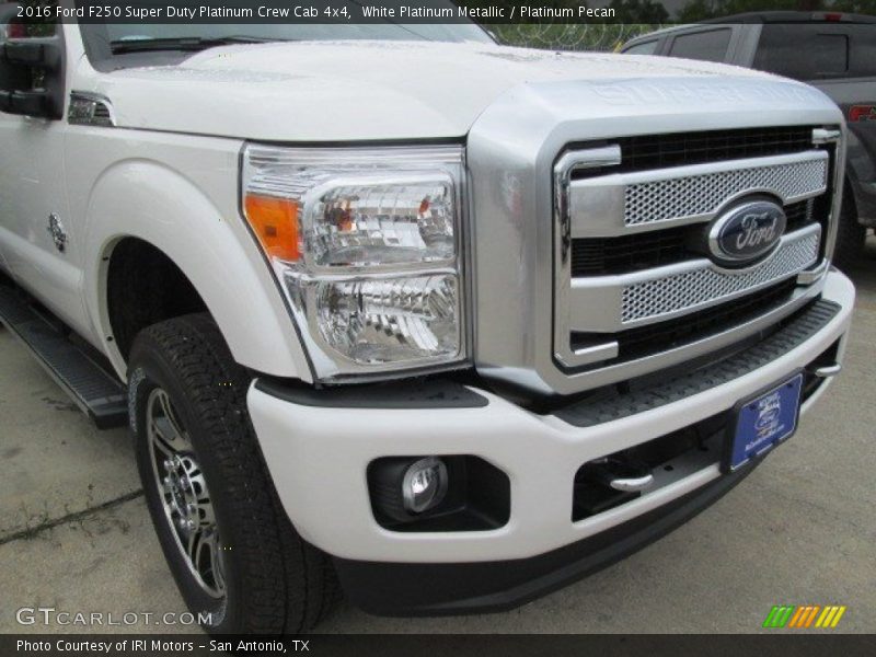 White Platinum Metallic / Platinum Pecan 2016 Ford F250 Super Duty Platinum Crew Cab 4x4