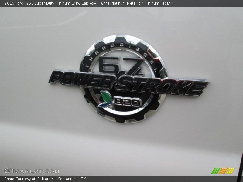 White Platinum Metallic / Platinum Pecan 2016 Ford F250 Super Duty Platinum Crew Cab 4x4