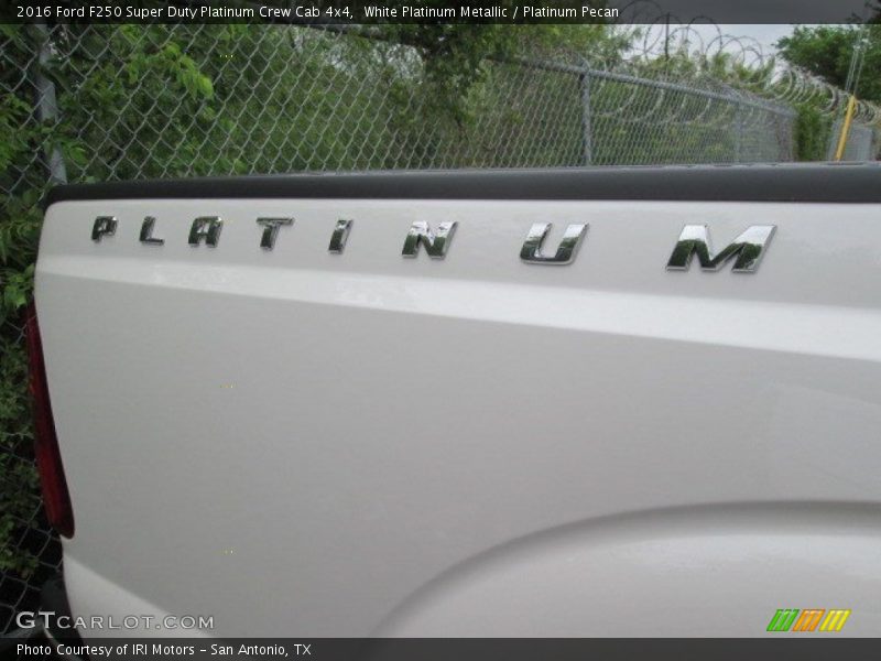 White Platinum Metallic / Platinum Pecan 2016 Ford F250 Super Duty Platinum Crew Cab 4x4