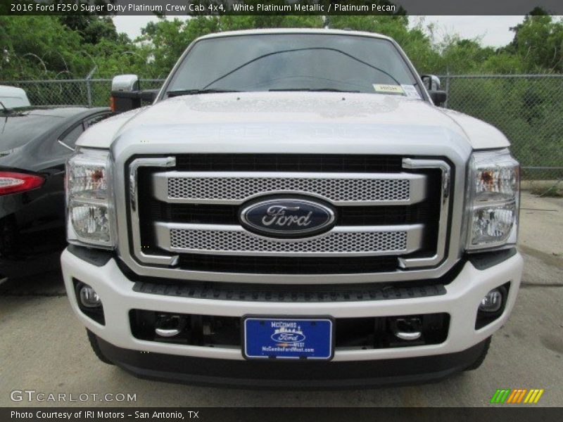 White Platinum Metallic / Platinum Pecan 2016 Ford F250 Super Duty Platinum Crew Cab 4x4