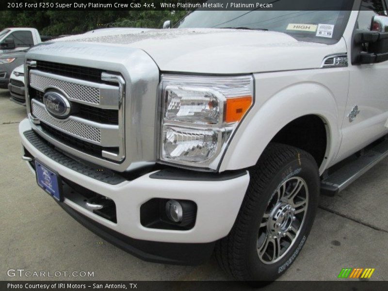 White Platinum Metallic / Platinum Pecan 2016 Ford F250 Super Duty Platinum Crew Cab 4x4