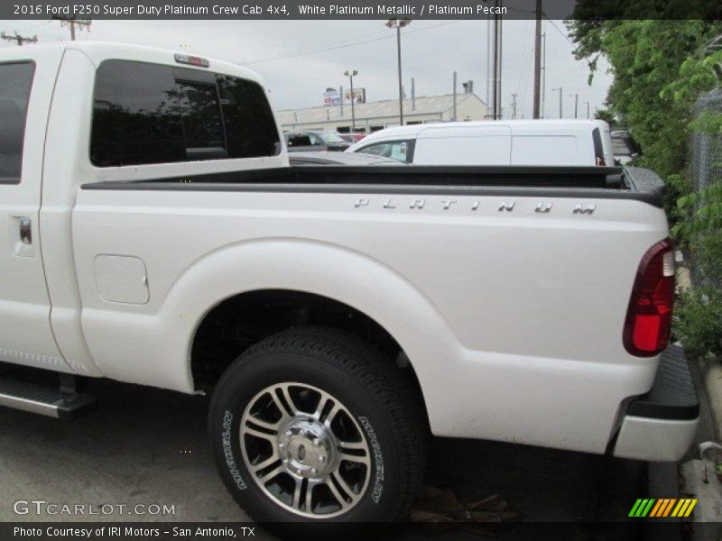 White Platinum Metallic / Platinum Pecan 2016 Ford F250 Super Duty Platinum Crew Cab 4x4