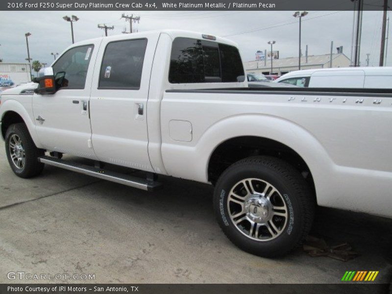 White Platinum Metallic / Platinum Pecan 2016 Ford F250 Super Duty Platinum Crew Cab 4x4