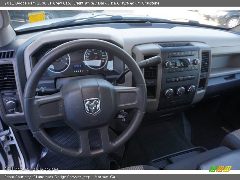 Bright White / Dark Slate Gray/Medium Graystone 2011 Dodge Ram 1500 ST Crew Cab