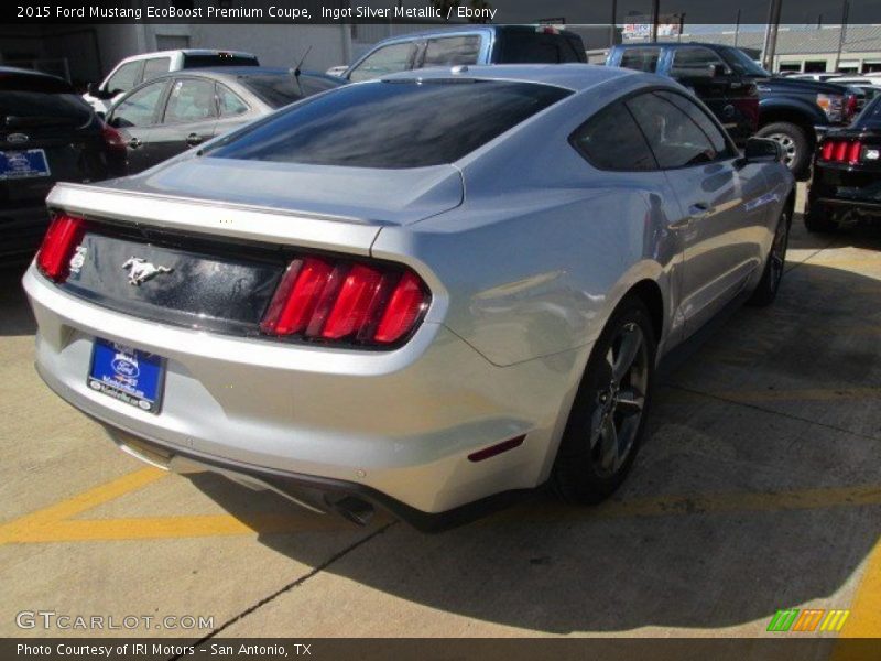 Ingot Silver Metallic / Ebony 2015 Ford Mustang EcoBoost Premium Coupe