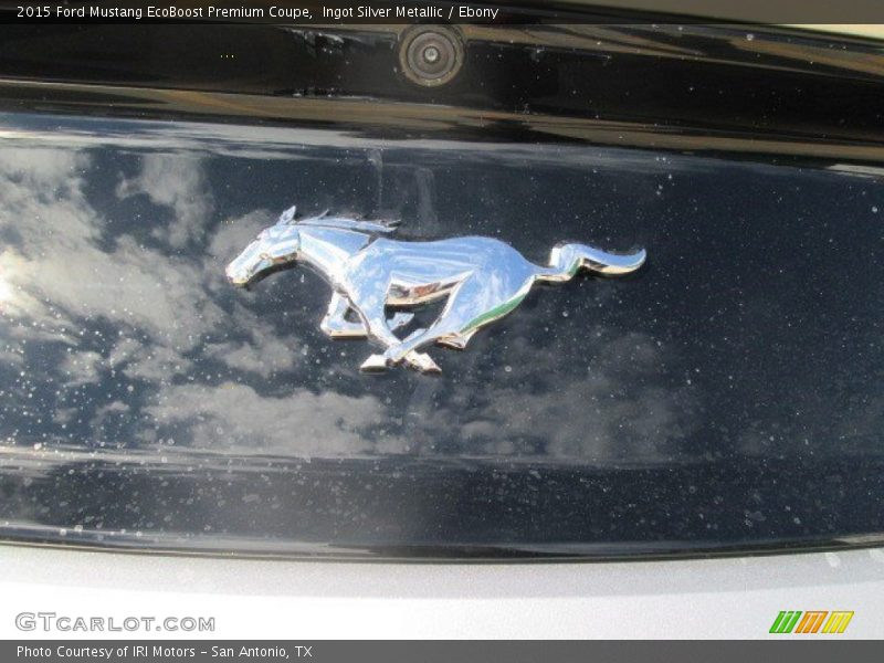 Ingot Silver Metallic / Ebony 2015 Ford Mustang EcoBoost Premium Coupe