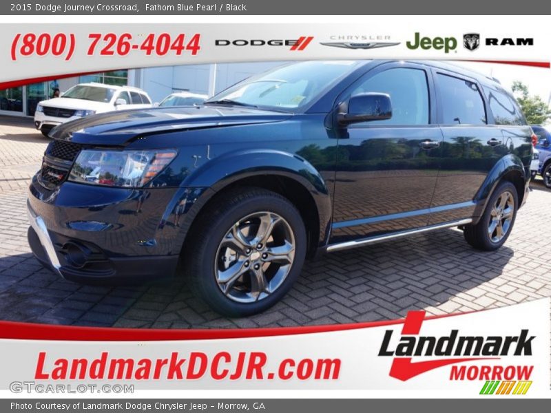 Fathom Blue Pearl / Black 2015 Dodge Journey Crossroad