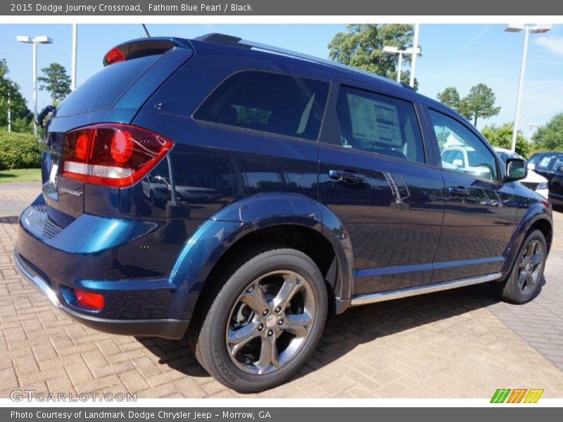 Fathom Blue Pearl / Black 2015 Dodge Journey Crossroad
