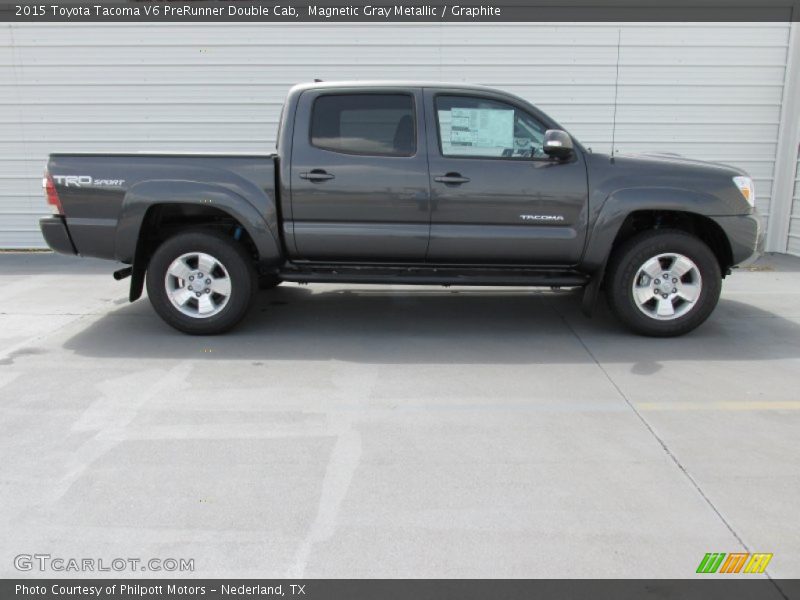 Magnetic Gray Metallic / Graphite 2015 Toyota Tacoma V6 PreRunner Double Cab