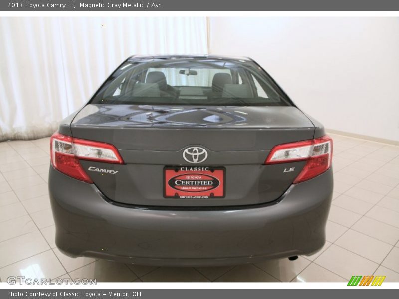 Magnetic Gray Metallic / Ash 2013 Toyota Camry LE