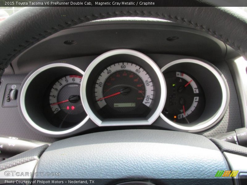 Magnetic Gray Metallic / Graphite 2015 Toyota Tacoma V6 PreRunner Double Cab