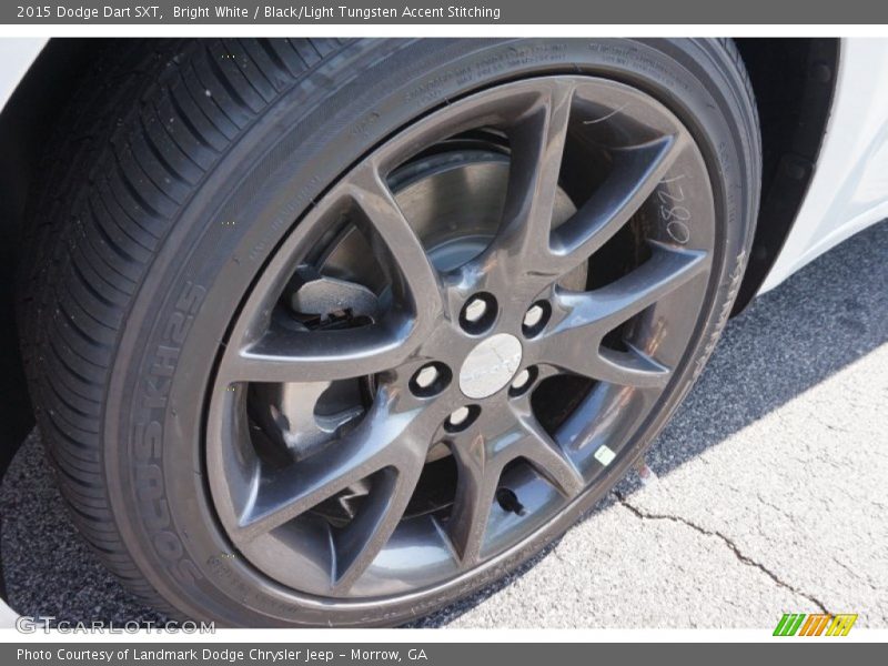 Bright White / Black/Light Tungsten Accent Stitching 2015 Dodge Dart SXT