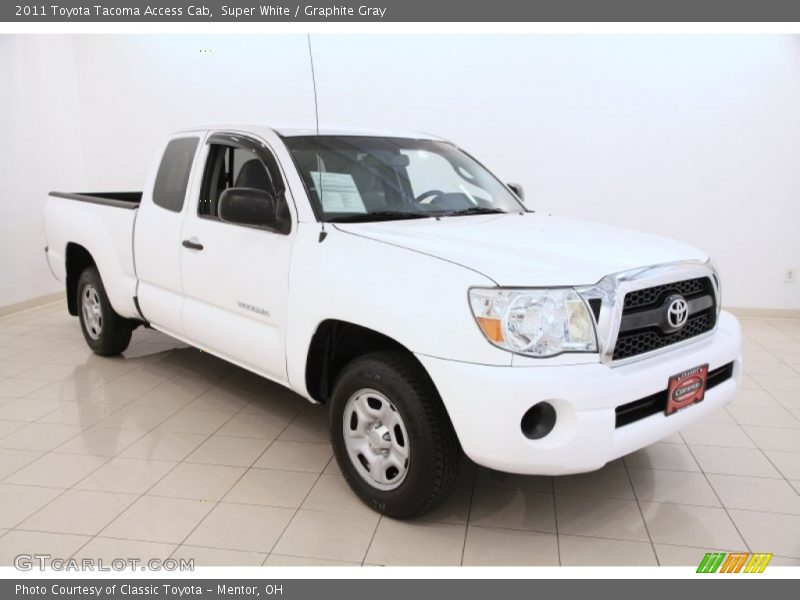Super White / Graphite Gray 2011 Toyota Tacoma Access Cab