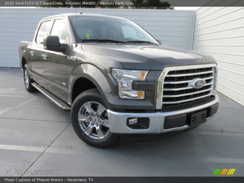 Magnetic Metallic / Medium Earth Gray 2015 Ford F150 XLT SuperCrew