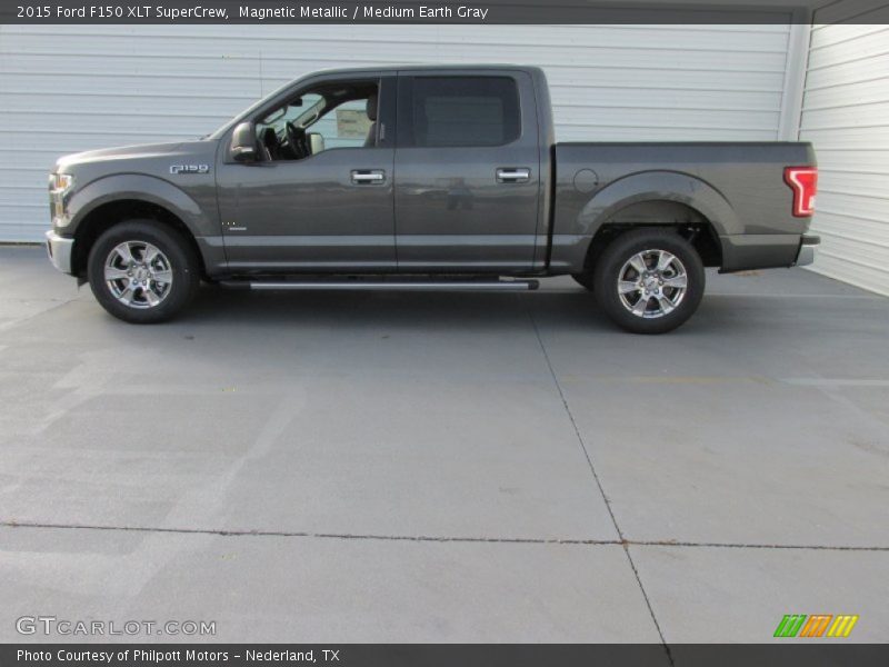 Magnetic Metallic / Medium Earth Gray 2015 Ford F150 XLT SuperCrew