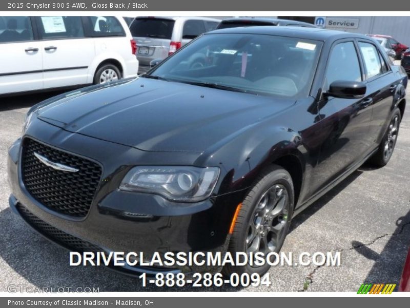 Gloss Black / Black 2015 Chrysler 300 S AWD