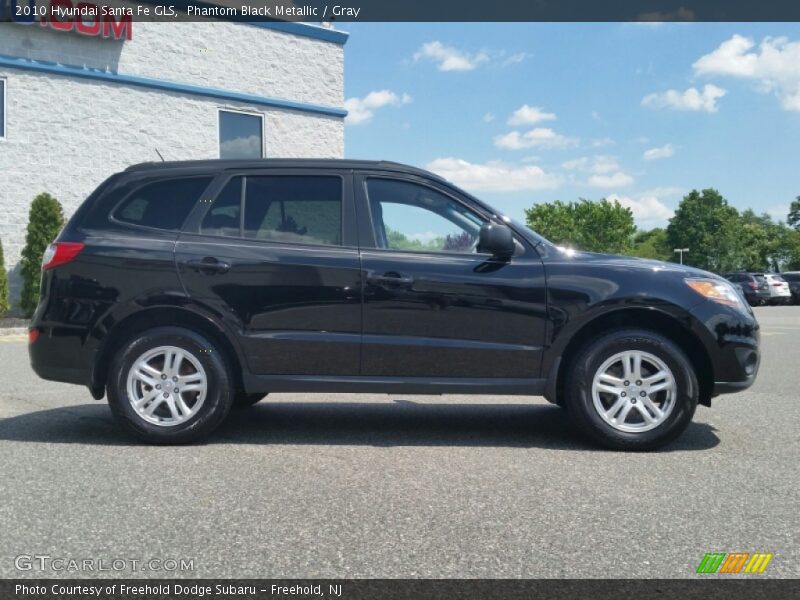 Phantom Black Metallic / Gray 2010 Hyundai Santa Fe GLS