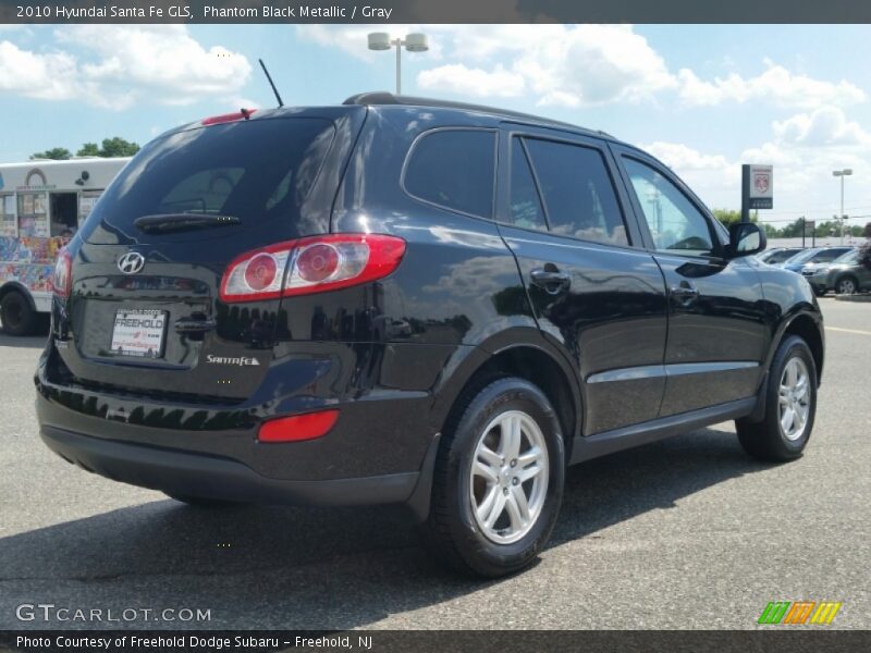 Phantom Black Metallic / Gray 2010 Hyundai Santa Fe GLS