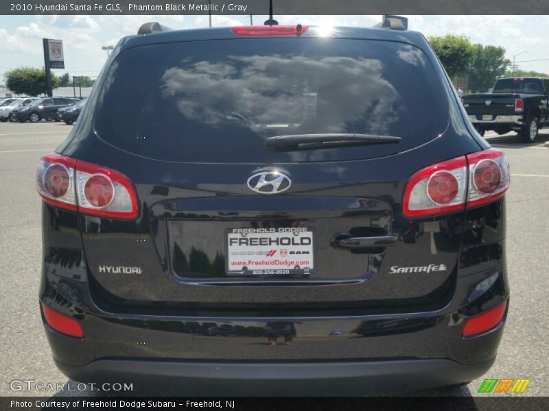 Phantom Black Metallic / Gray 2010 Hyundai Santa Fe GLS