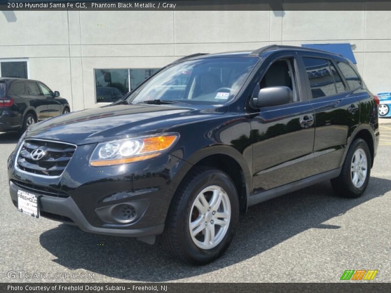 Phantom Black Metallic / Gray 2010 Hyundai Santa Fe GLS