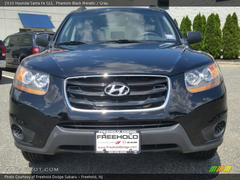 Phantom Black Metallic / Gray 2010 Hyundai Santa Fe GLS